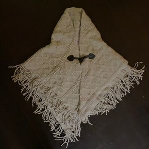 Kids Silver Knit Poncho